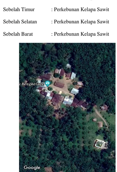 Gambar 1.  Letak geografis Dusun Lau bengkelade tampak dari atas. Sumber: Google Maps 