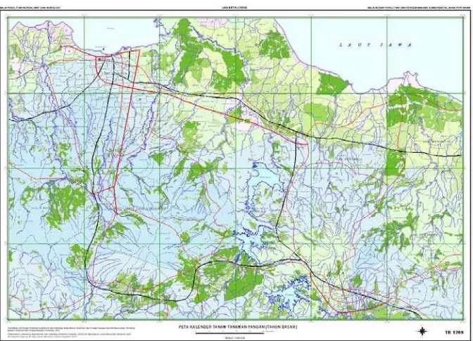 Gambar 2.9 Distribusi kalender tanam rata-rata propinsi Kalimantan: (a) Kalimantan Barat, (b) Kalimantan Tengah, (c) Kalimantan Timur, dan (d) Kalimantan Selatan (Runtunuwu et al