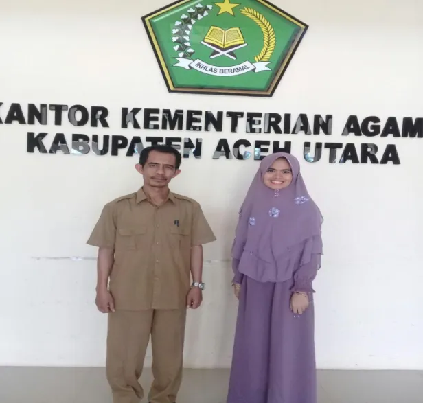 Foto bersama staff kepegawaian Kementerian Agama Kabupaten Aceh Utara 