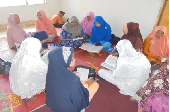 Gambar 7. Pembelajaran tajwid Quran Majelis Taklim Al-Ittihadiyah Kabupaten  Deli Serdang 
