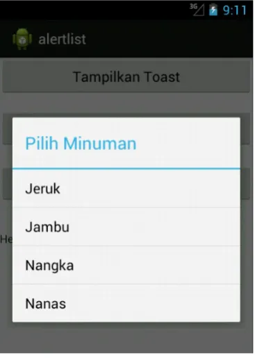 Gambar 2.2 : list dialog