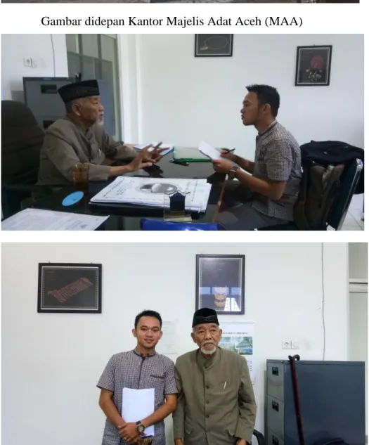 Gambar didepan Kantor Majelis Adat Aceh (MAA) 