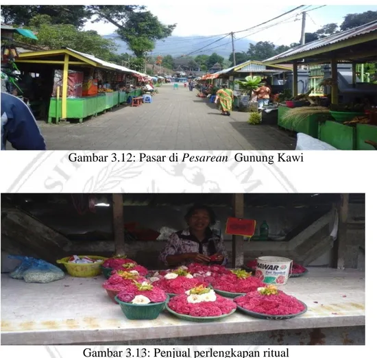 Gambar 3.12: Pasar di Pesarean  Gunung Kawi 