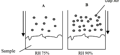 Tabel 5. Pengaruh Penambahan Anti Kempal dan Perbedaan Kondisi RH Lingkungan Terhadap Laju Higroskopis Pure Kering Ubi Jalar Instan 