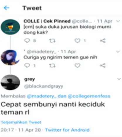 Gambar 3. Menghindari Teman Dunia Nyata (Twitter.com, n.d)