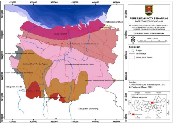 Gambar 4. Peta Jenis Tanah Kota Semarang  D. Geologi dan Geomorfologi 