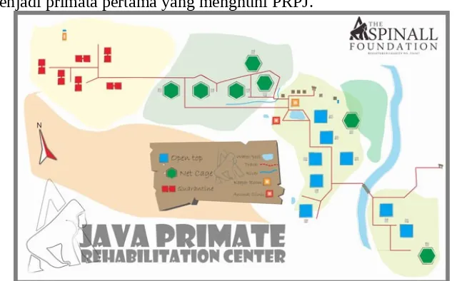 Gambar 3.4 Denah lokasi fasilitas Pusat Rehabilitasi Primata Jawa.(Sumber: File PRPJ)