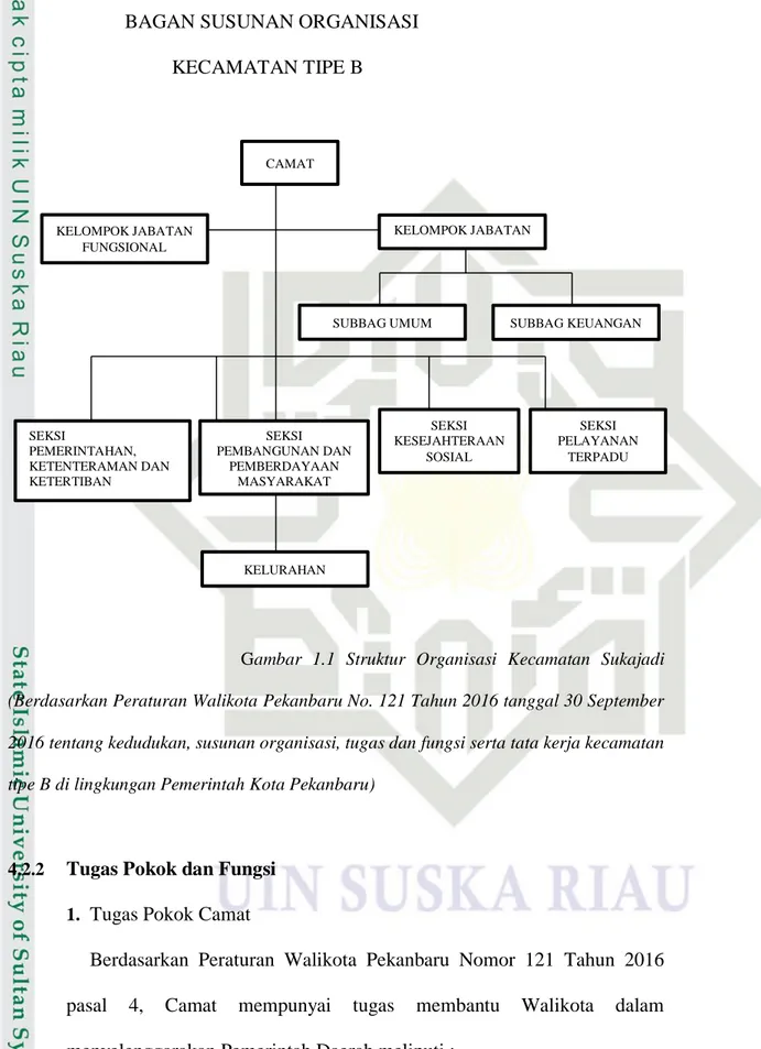 Gambar  1.1  Struktur  Organisasi  Kecamatan  Sukajadi 