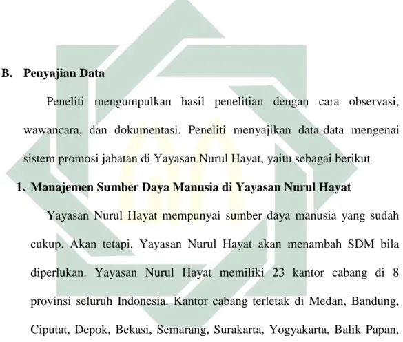 Gambar 4.5 Struktur Organisasi Yayasan Nurul Hayat 