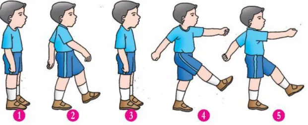 Gambar 1.5 Langkah biasa dan langkah Tegak 