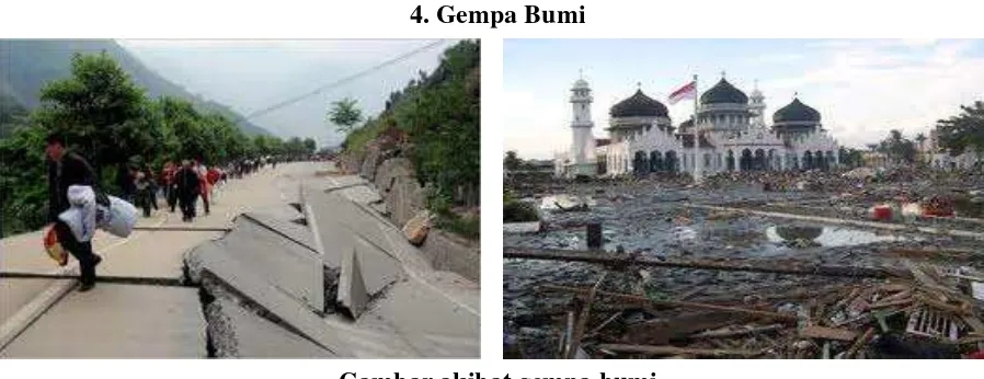 Gambar akibat gempa bumi 