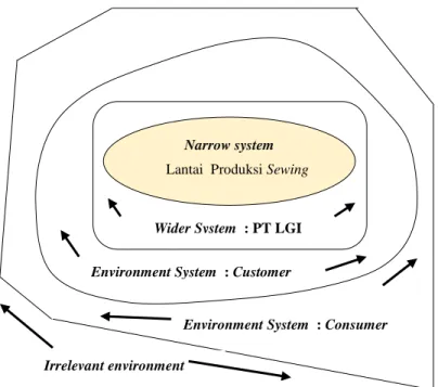 Gambar  I.3  merupakan  hirarki  sistem,  Mengacu  pada  buku  Daelenbach   terdapat  tiga  controlling  system  yaitu  environment,  wider  system  of  interest,  dan  narrow  system  of  interest