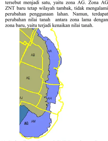 Gambar 4.10. Perbandingan Zona AG ZNT Baru dengan Zona  AA, AH, dan AM ZNT Lama 