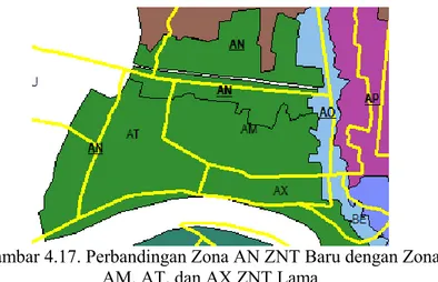 Gambar 4.17. Perbandingan Zona AN ZNT Baru dengan Zona  AM, AT, dan AX ZNT Lama 