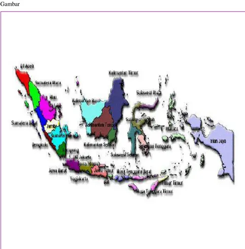 Gambar             Gambar Peta Pembagian Waktu di Indonesia 