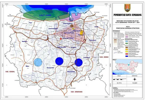 Gambar 3. Peta Penetapan Kawasan Strategis Kota Semarang  3.4. Desain Pengembangan Sistem 