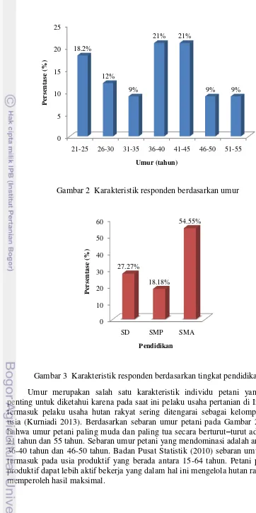 Gambar 2  Karakteristik responden berdasarkan umur 