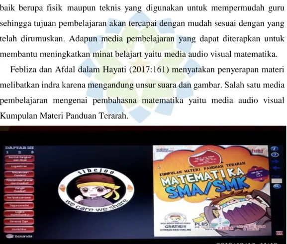 Gambar 1. 7 Tampilan Media Audio Visual Matematika