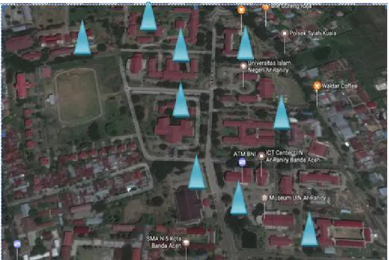 Gambar 3.1. Peta Lokasi Penelitian (Sumber: Peta Kampus UIN Ar-Raniry Banda Aceh).