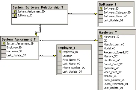 Tabel diatas adalah  Systems Software Relationship. Kita dapat melihat hasil bentuk pertama di bawah ini.
