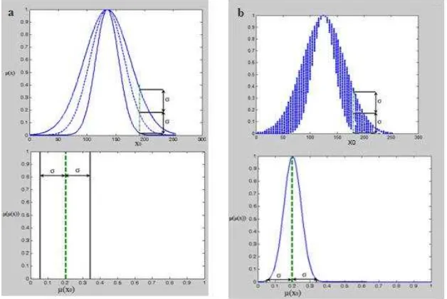Fig. 1. (a) Interval Valued Type-2 fuzzy (b) Generalized Type-2fuzzy [6] 