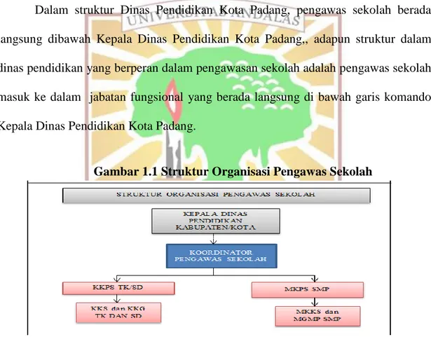 Gambar 1.1 Struktur Organisasi Pengawas Sekolah 
