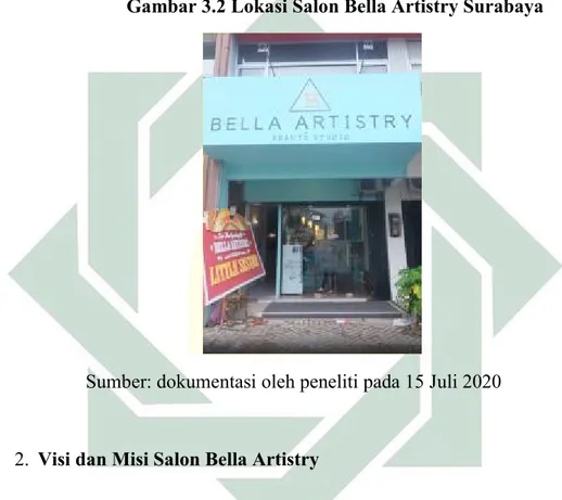 Gambar 3.2 Lokasi Salon Bella Artistry Surabaya 