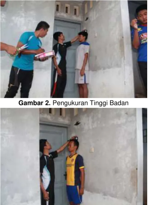 Gambar 2. Pengukuran Tinggi Badan 