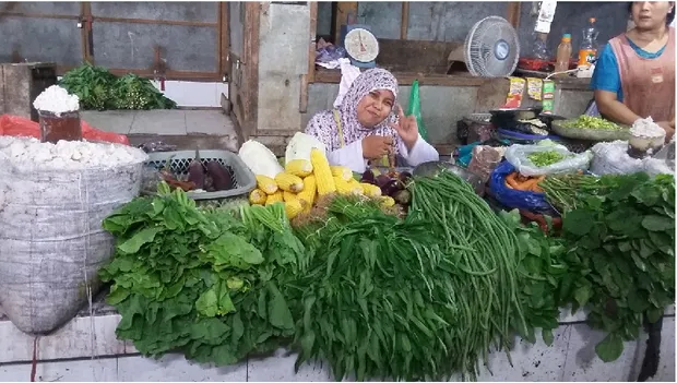 Gambar 4: Pedagang buah pasar petepamus makassar 