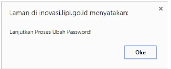 Gambar 8. Tampilan Dialog-Box Lanjutkan Proses Ubah Password 