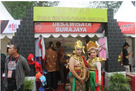 Gambar 4. Stand Desa Surajaya pada gelaran desa wisata Kabupaten Pemalang  2019 (Dok. Pribadi) 