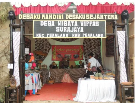 Gambar 5. Stand Desa Surajaya pada gelaran desa wisata Jawa Tengah tahun 2019  (Dok.  Pribadi) 