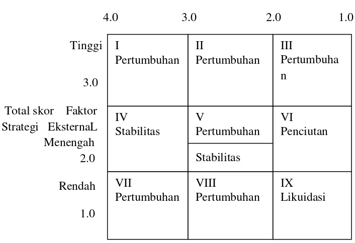 Gambar 3.1 Internal-Eksternal Matrik 