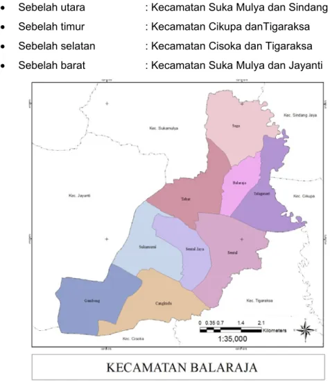 Gambar 1. Peta Administrasi Kecamatan Balaraja 