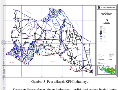 Gambar 3  Peta wilayah KPH Indramayu 