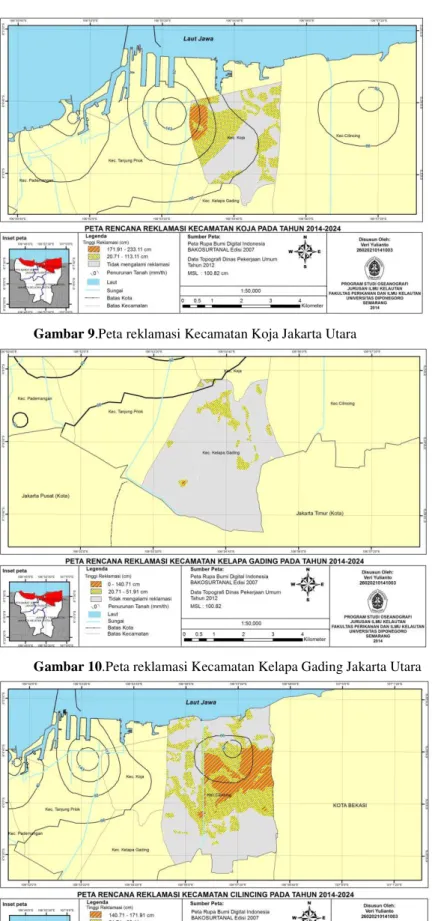 Gambar 8.Peta reklamasi Kecamatan Tanjung Priok Jakarta Utara 