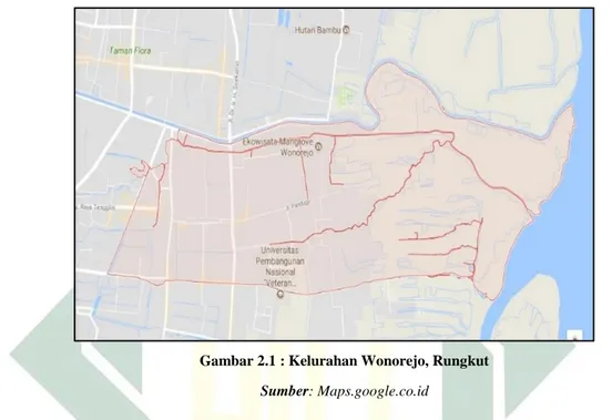 Gambar 2.1 : Kelurahan Wonorejo, Rungkut 