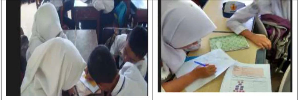 Gambar 2. Siswa berdiskusi pada pilot experiment 