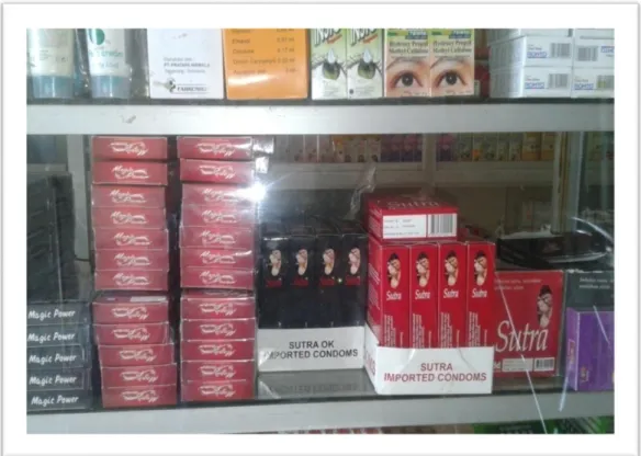 Gambar di atas dapat dilihat salah satu jenis alat kontrasepsi yang mudah di jumpai di  toko obat yang ada di Banda Aceh