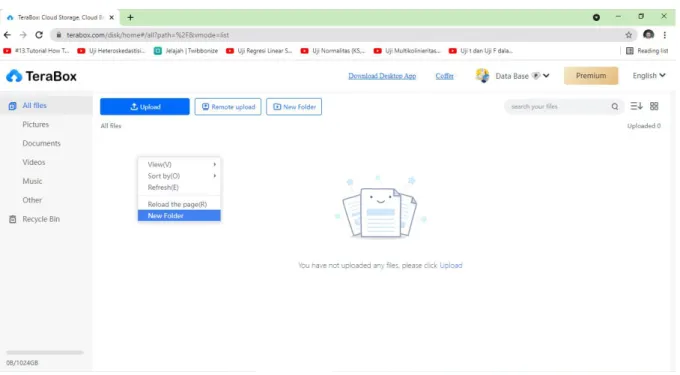 Gambar 7. Halaman Tera Box CloudGambar 6. Halaman Tera Box Cloud
