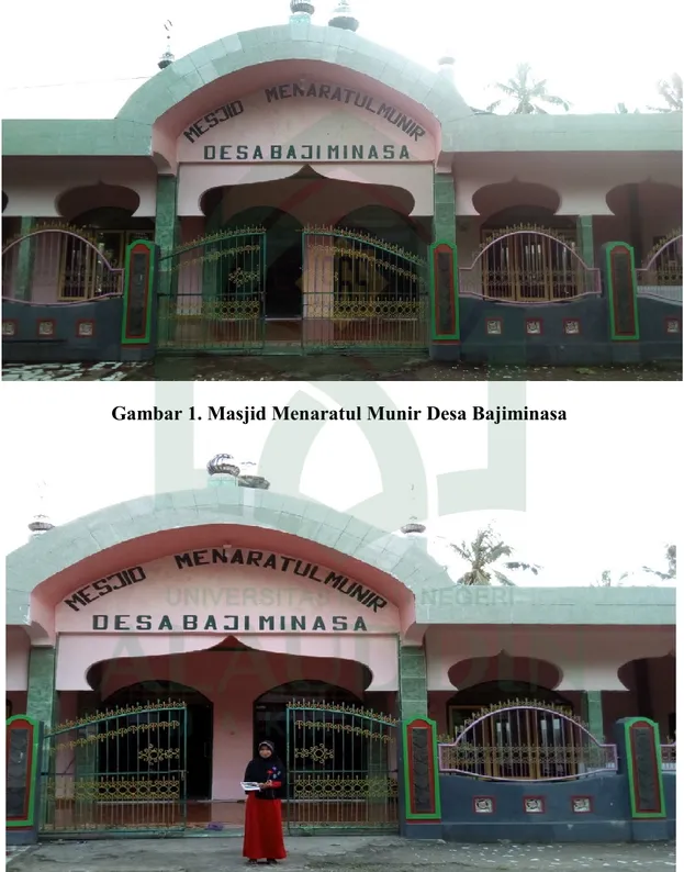 Gambar 2. Penelitian di Masjid Menaratul Munir Desa Bajiminasa   