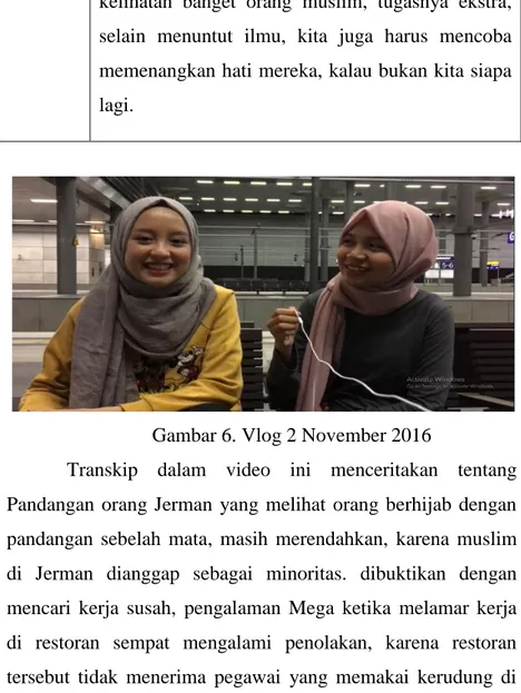 Gambar 6. Vlog 2 November 2016 