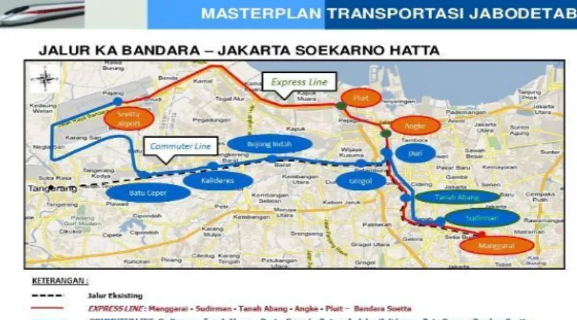 Gambar 2 Masterplan Jalur KA Bandara Soekarno-Hatta - Jakarta 