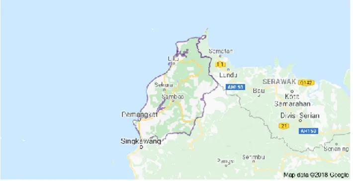 Gambar 1. Peta Kabupaten Sambas  