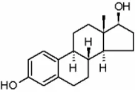 Gambar 2.3 Struktur 17 beta estradiol