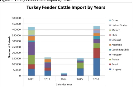 Figure 5. Turkey Feeder Cattle Import by Years 