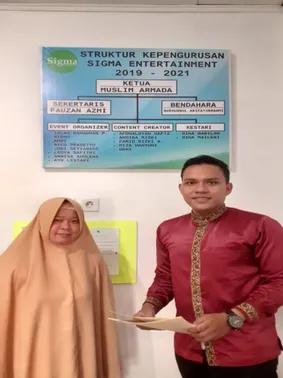 Gambar II. Wawancara Dengan Manager Lembaga Sigma Entartainment Kota  Pekabaru 