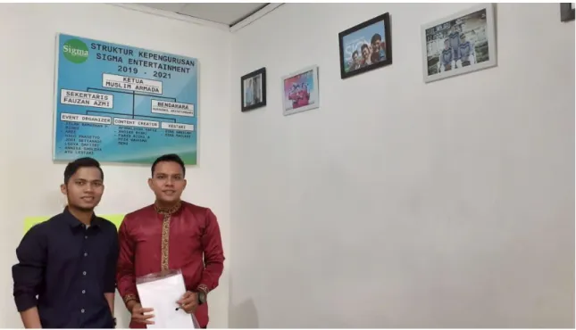 Gambar IV. Wawancara Dengan Sekretaris Lembaga Sigma Entartainment Kota  Pekabaru 