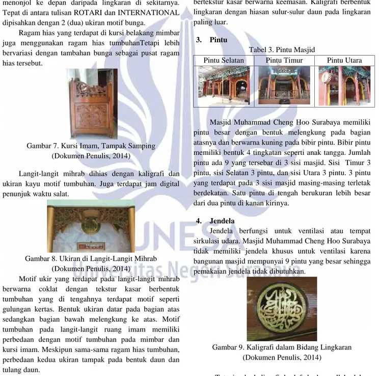 Gambar 7. Kursi Imam, Tampak Samping (Dokumen Penulis, 2014)