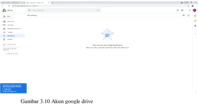 Gambar 3.10 Akun google drive 